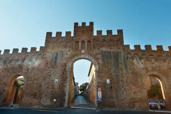 Siena Italien Juni 2017 Italienischer Mittelalterlicher Stadteingang Unesco Weltkulturerbe Siena — Stockfoto