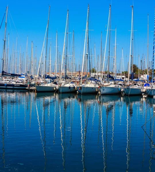 Palermo Italien Juni 2017 City Yacht Port Harbour View Sizilien — Stockfoto