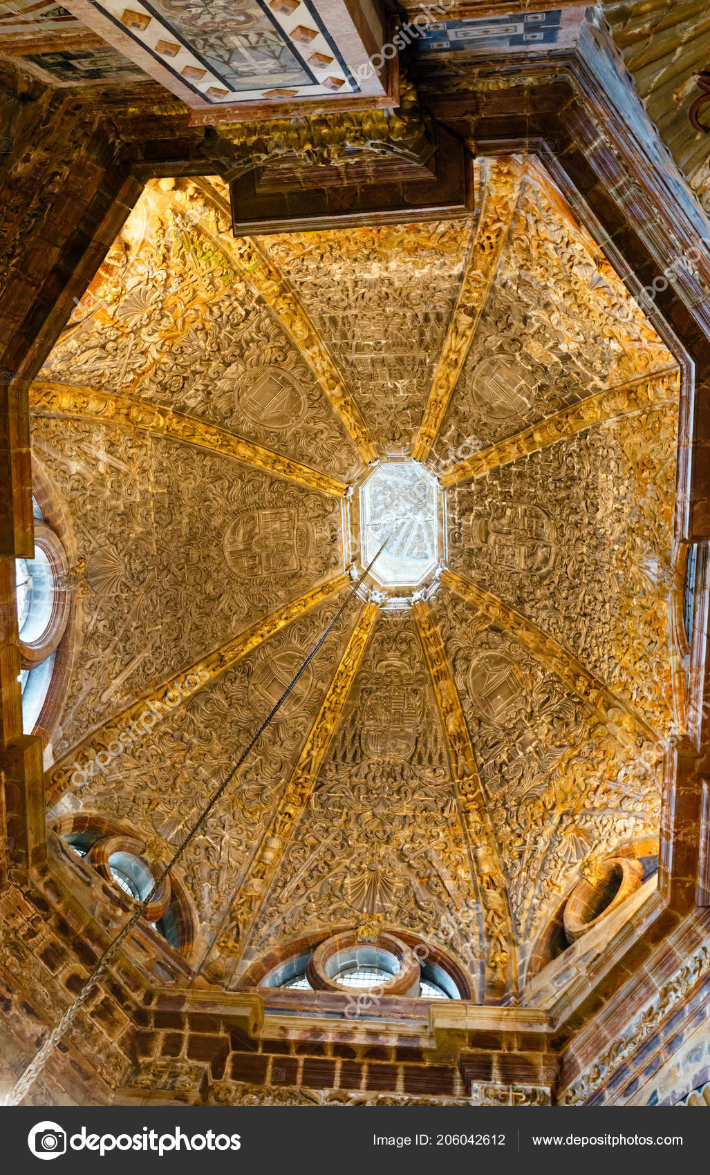 Santiago Compostela Spain May 16 Cathedral Church Interior Ceiling View Stock Editorial Photo C Wildman