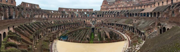 Rzym Włochy Stycznia 2015 Ruiny Rzymskie Koloseum Wewnątrz Widok Symbol — Zdjęcie stockowe