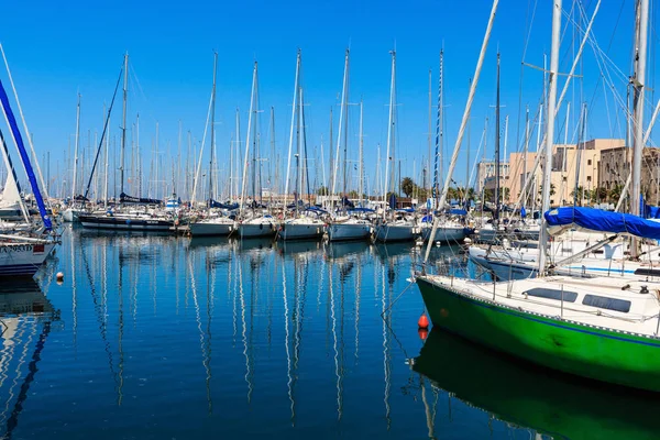 Palermo Italy June 2017 City Yacht Port Harbor View Sicily — Stock Photo, Image