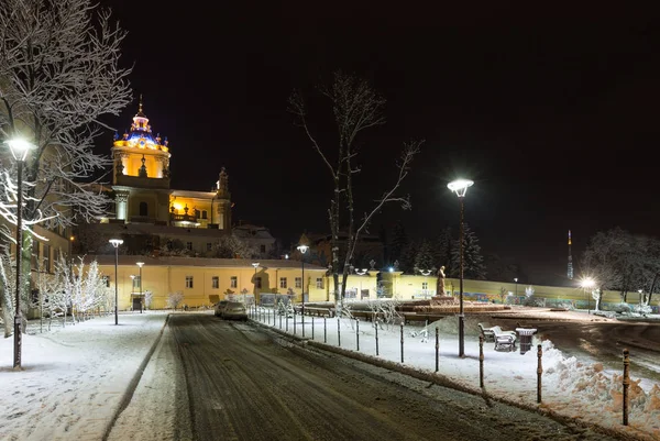 Lviv Ukraine December 2017 George Cathedral Build 1746 1762 Designed — Stock Photo, Image