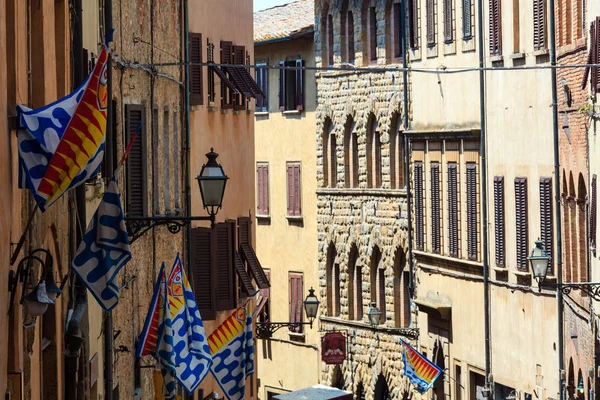 Volterra Talya Haziran 2017 Yaz Eski Duvarlı Dağın Kasaba Volterra — Stok fotoğraf