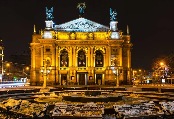 Lviv Ucraina Dicembre 2017 Solomiya Krushelnytska Lviv State Academic Theatre — Foto Stock