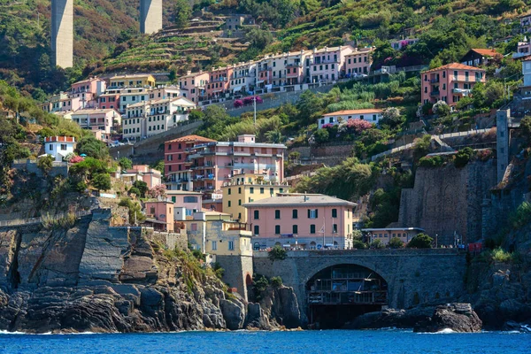 Manarola Italie Juin 2017 Bel Été Des Cinq Villages Célèbres — Photo