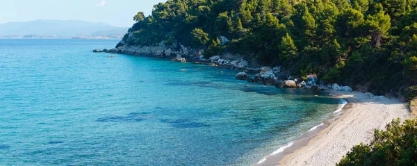 Wunderschöner Sandstrand Ägäischen Meer Auf Sithonia Chalkidiki Griechenland — Stockfoto