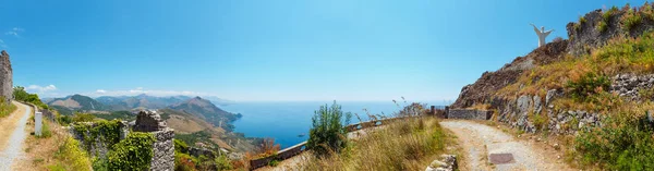 Été Tyrrhénienne Vue Sur Côte Mer Depuis Colline San Biagio — Photo