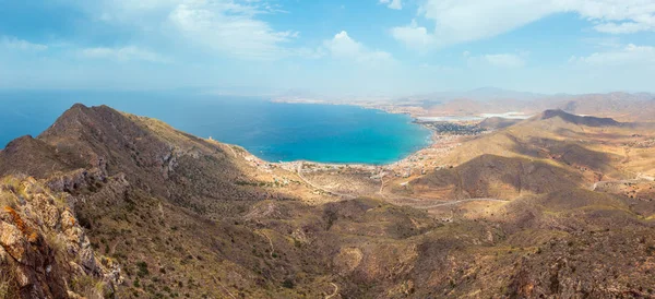 Akdeniz Yaz Kıyı Şeridi Yukarıdan Gelen Tinoso Cape Cartagena Spanya — Stok fotoğraf