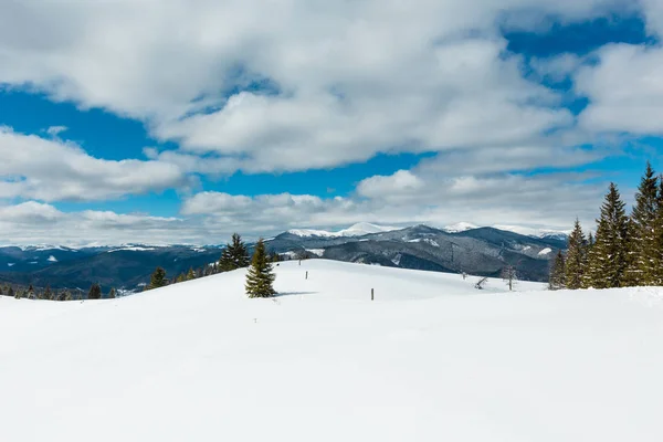 Malerischen Winter Bergblick Von Alpinen Pfad Skupova Berghang Ukraine Blick — Stockfoto