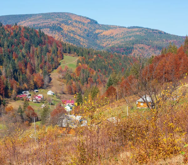 Herbstliche Karpatendörfer Oblast Iwano Frankiwsk Ukraine Szene Ländlichen Raum — Stockfoto