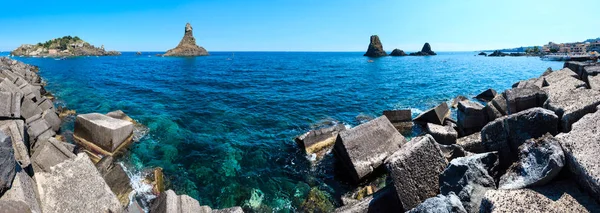 Lachea Island Cyclopean Coast Islands Cyclops Cidade Aci Trezza Itália — Fotografia de Stock