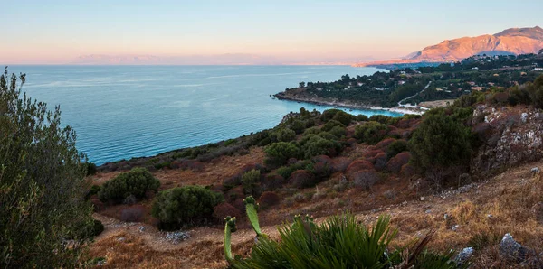 Paysage Marin Nocturne Parc Naturel Zingaro Entre San Vito Capo — Photo