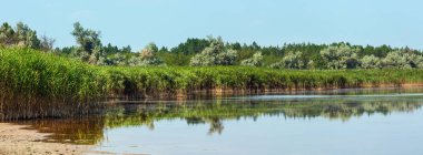 Yaz Pryschukove koyu kahverengi-kirmizi iyot Gölü ile tedavi etkisi sayesinde yüksek içerik iyot (Kherson Region, Ukrayna).