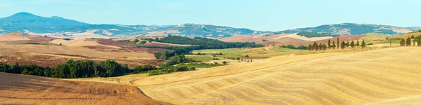 Krásná Krajina Toskánska Letní Ráno Krajiny Itálii — Stock fotografie