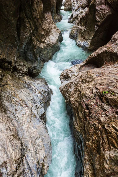 Liechtensteinklamm Gorge Akışı Şelaleler Avusturya Ile Yaz — Stok fotoğraf