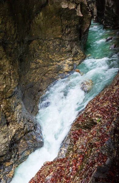 Summer Liechtensteinklamm Gorge Stream Waterfalls Austria — Stock Photo, Image