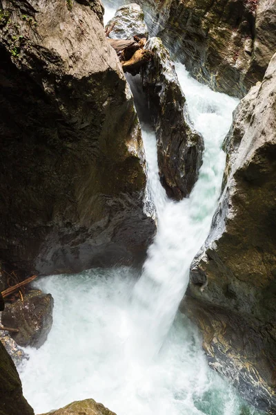 Liechtensteinklamm Gorge Akışı Şelaleler Avusturya Ile Yaz — Stok fotoğraf