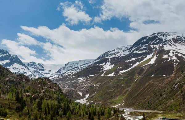Zomer Uitzicht Vanaf Weg Naar Kaunertal Gletscher Oostenrijk Tirol — Stockfoto