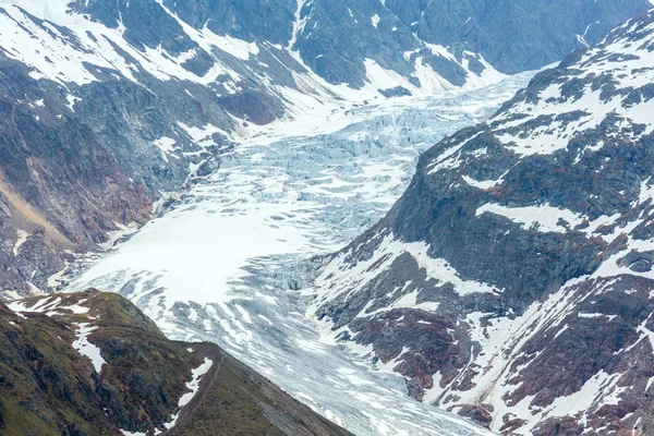 Vista Estiva Sulla Cascata Ghiaccio Kaunertal Gletscher Austria Tirolo — Foto Stock