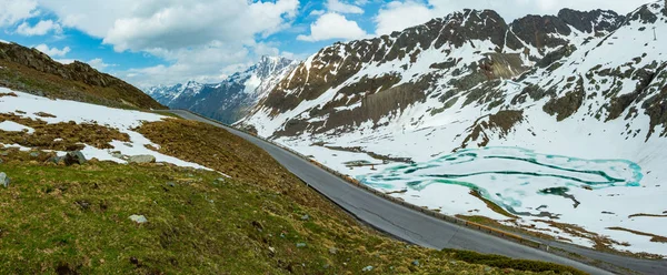 Vista Estiva Dalla Strada Kaunertal Gletscher Austria Tirolo — Foto Stock