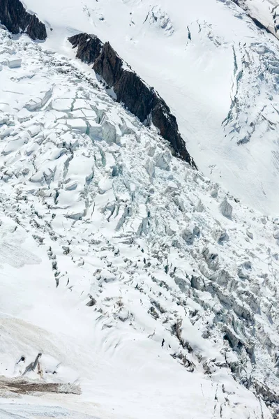 Mont Blanc Rocky Mountain Massif Summer View Aiguille Midi Mount — Stock Photo, Image