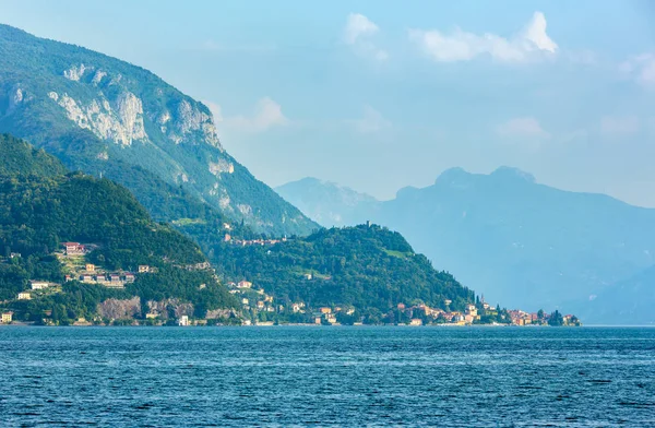 Alpské Jezero Como Letní Večerní Pohled Itálie — Stock fotografie