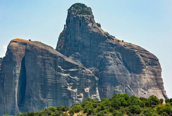 Summer Meteora Vigtige Stenede Kristendom Religiøse Klostre Kompleks Grækenland - Stock-foto