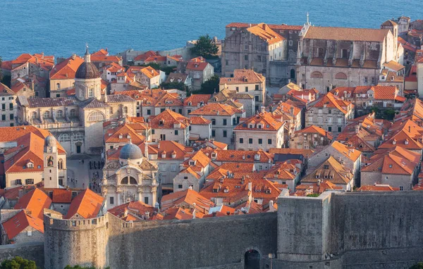 Famous Dubrovnik Old Town Summer View Fortress Wall Croatia People — Stock Photo, Image