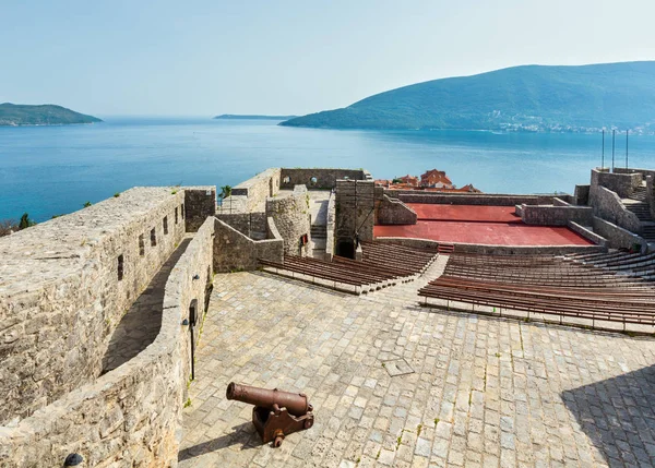 Forte Mare Castelo Vista Verão Baía Kotor Herceg Novi Montenegro — Fotografia de Stock