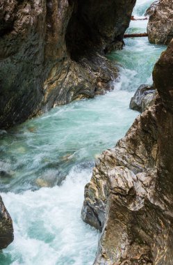 liechtensteinklamm gorge akışı ve şelaleler Avusturya ile yaz.