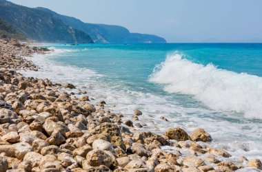 Yaz Lefkada sahil, Yunanistan