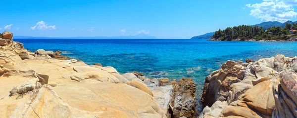 Costa do mar Egeu (Chalkidiki, Grécia) ). — Fotografia de Stock