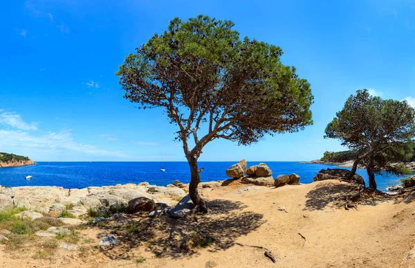 Costa Brava sommar landskap, Spanien. — Stockfoto