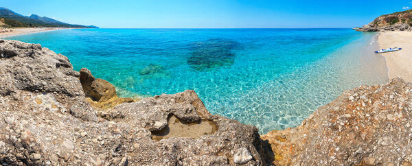 Drymades beach panorama, Albania.