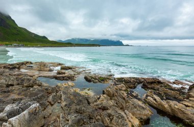 ramberg plaj yaz Clear view (Norveç, lofoten).