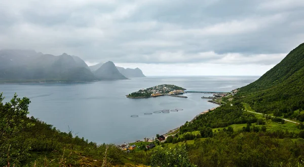 Summer Senja coast, Husoy, Norway — Stock Photo, Image