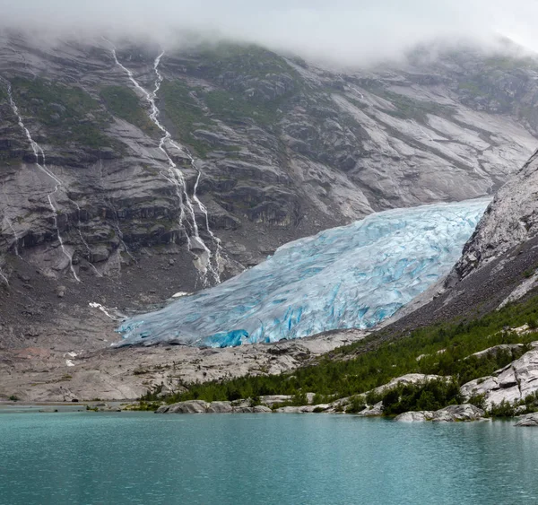 Ghiacciaio Nigardsbreen da lontano, Norvegia — Foto Stock