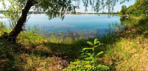 Letní klid Vladimir pobřeží jezera. — Stock fotografie