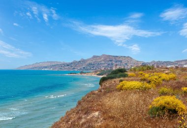 Torre di gaf, Agrigento, Sicilya, İtalya defne deniz