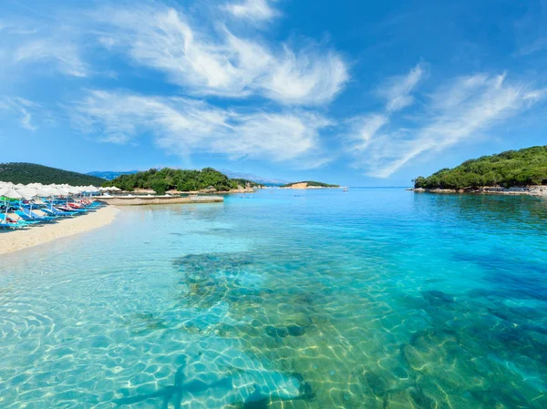 Lato Ksamil plaża, Albania — Zdjęcie stockowe