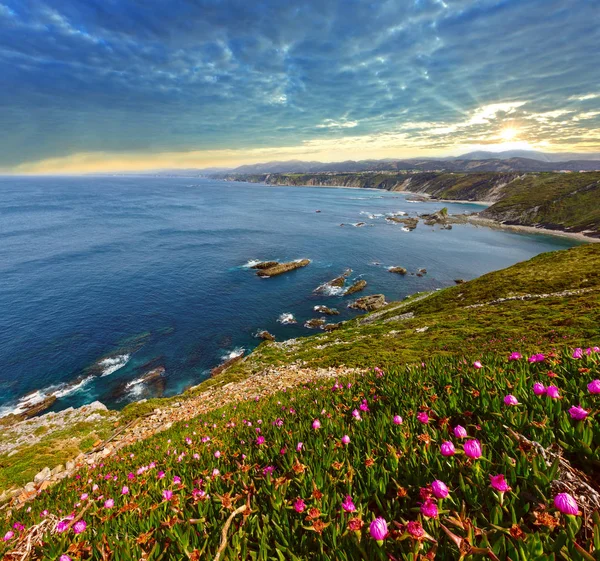 Costa del Cabo Vidio (costa asturiana, España) ). — Foto de Stock