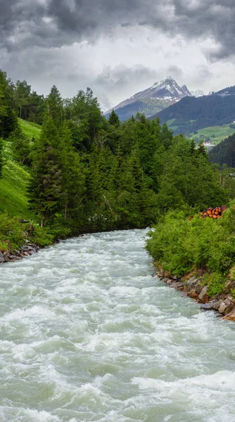 Silvretta Alps mountain river, Austria — Stock Photo, Image