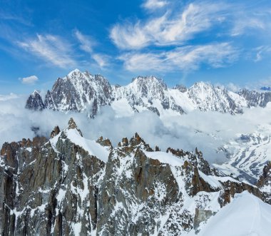 Aiguille du Midi Mount, Fra gelen Mont Blanc dağ masif görünümü