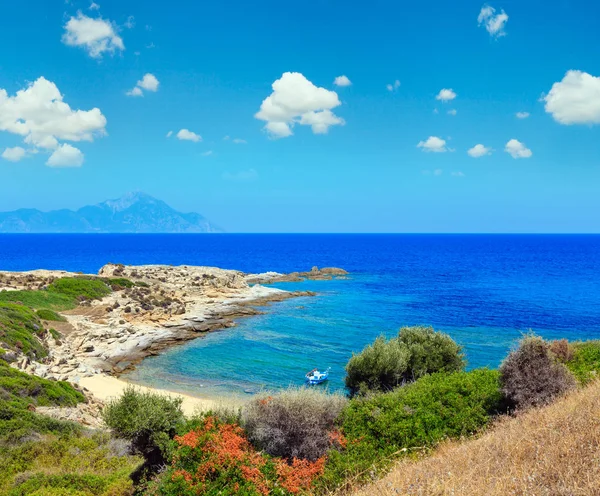 Costa del mar de verano (Sithonia, Grecia ). — Foto de Stock