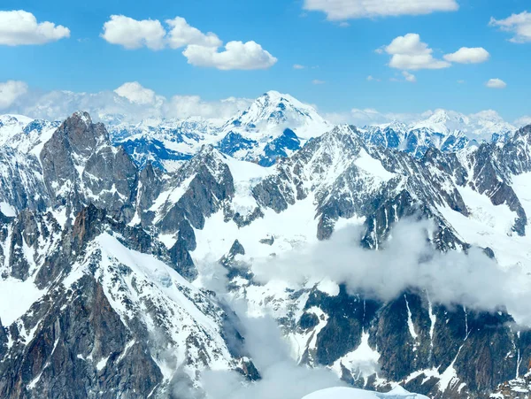 Mont Blanc massif montagneux, France — Photo