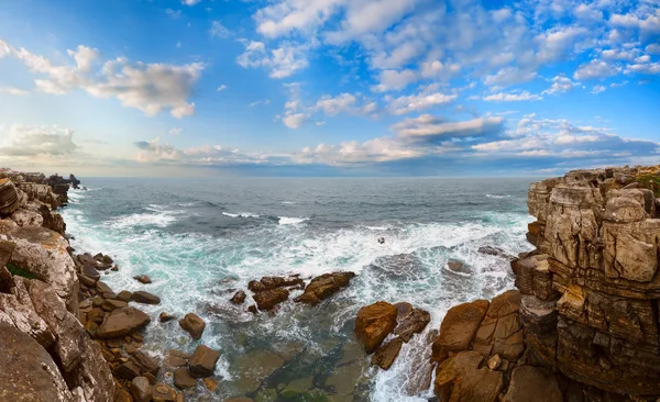 Atlantic rocky sunset coast, Portugal — Stock Photo, Image