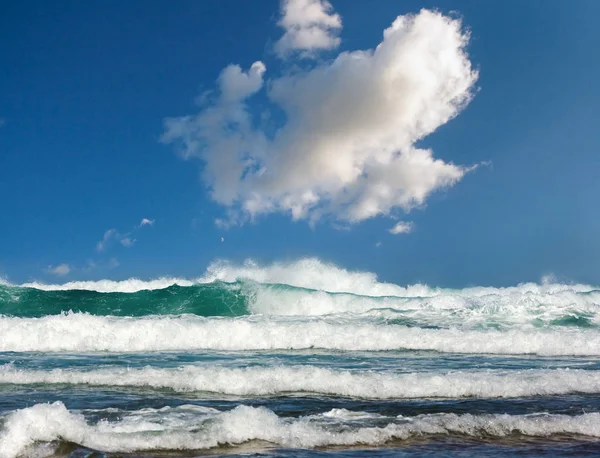 Zeestorm met spatten — Stockfoto