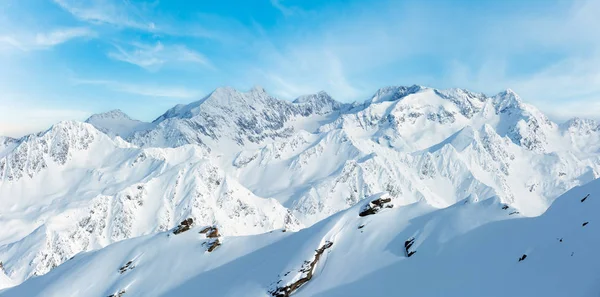 Dolomitenské Alpy zimní panorama, Rakousko — Stock fotografie