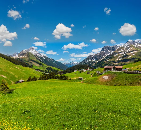 Uitzicht op de bergen, Vorarlberg, Oostenrijk — Stockfoto