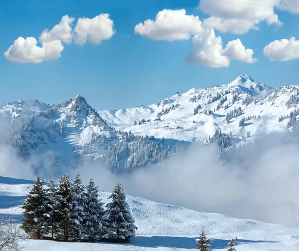 Kış dağ peyzaj, Avusturya, Bavaria — Stok fotoğraf